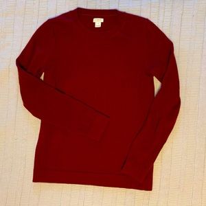 J. Crew Factory Maroon Crewneck Sweater XS